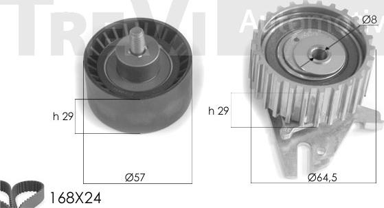 Trevi Automotive KD1232 - Zobsiksnas komplekts ps1.lv