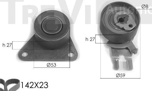 Trevi Automotive KD1237 - Zobsiksnas komplekts ps1.lv