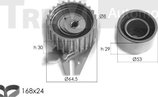 Trevi Automotive KD1224 - Zobsiksnas komplekts ps1.lv