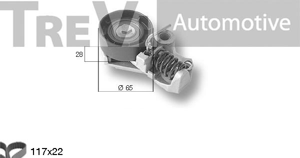 Trevi Automotive KD1278 - Zobsiksnas komplekts ps1.lv