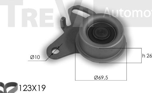 Trevi Automotive KD1272 - Zobsiksnas komplekts ps1.lv