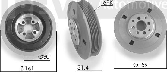 Trevi Automotive PC1019 - Piedziņas skriemelis, Kloķvārpsta ps1.lv