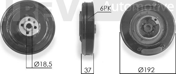 Trevi Automotive PC1011 - Piedziņas skriemelis, Kloķvārpsta ps1.lv