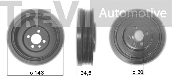 Trevi Automotive PC1036 - Piedziņas skriemelis, Kloķvārpsta ps1.lv