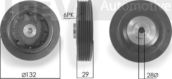 Trevi Automotive PC1025 - Piedziņas skriemelis, Kloķvārpsta ps1.lv