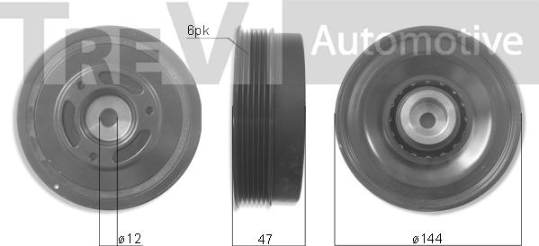 Trevi Automotive PC1194 - Piedziņas skriemelis, Kloķvārpsta ps1.lv