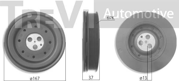 Trevi Automotive PC1198 - Piedziņas skriemelis, Kloķvārpsta ps1.lv