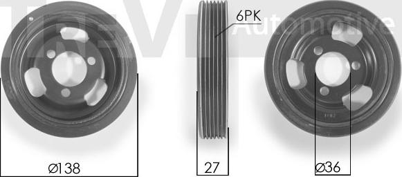 Trevi Automotive PC1192 - Piedziņas skriemelis, Kloķvārpsta ps1.lv