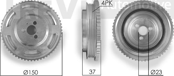 Trevi Automotive PC1143 - Piedziņas skriemelis, Kloķvārpsta ps1.lv