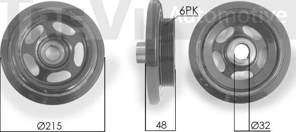 Trevi Automotive PC1108 - Piedziņas skriemelis, Kloķvārpsta ps1.lv