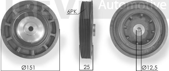 Trevi Automotive PC1174 - Piedziņas skriemelis, Kloķvārpsta ps1.lv