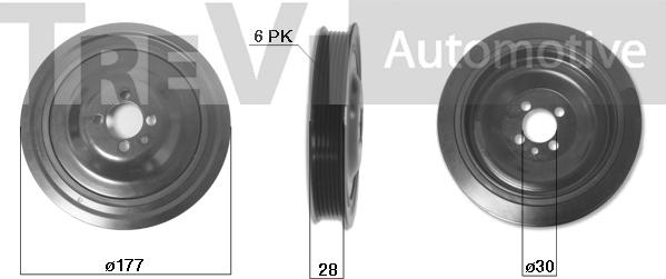 Trevi Automotive PC1260 - Piedziņas skriemelis, Kloķvārpsta ps1.lv