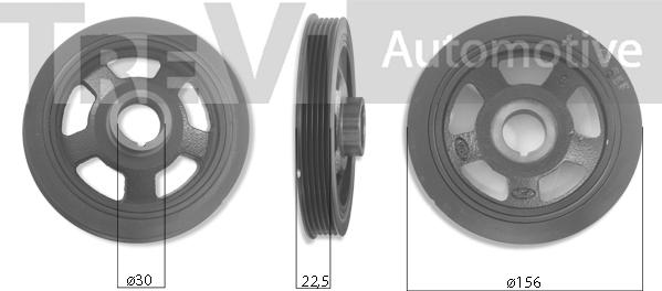 Trevi Automotive PC1223 - Piedziņas skriemelis, Kloķvārpsta ps1.lv