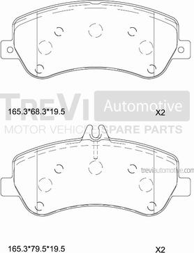 Trevi Automotive PF1421 - Bremžu uzliku kompl., Disku bremzes ps1.lv