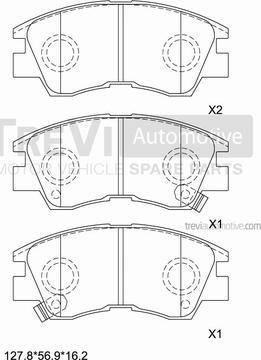 Trevi Automotive PF1545 - Bremžu uzliku kompl., Disku bremzes ps1.lv