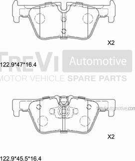 Trevi Automotive PF1508 - Bremžu uzliku kompl., Disku bremzes ps1.lv