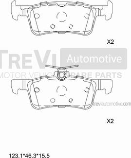 Trevi Automotive PF1515 - Bremžu uzliku kompl., Disku bremzes ps1.lv