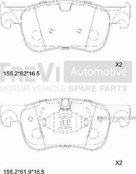 Trevi Automotive PF1510 - Bremžu uzliku kompl., Disku bremzes ps1.lv