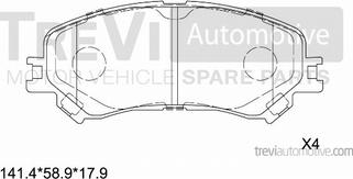 Trevi Automotive PF1533 - Bremžu uzliku kompl., Disku bremzes ps1.lv