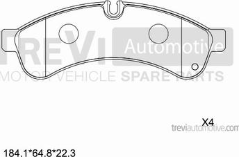 Trevi Automotive PF1658 - Bremžu uzliku kompl., Disku bremzes ps1.lv