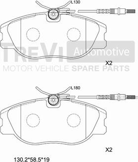 Trevi Automotive PF1614 - Bremžu uzliku kompl., Disku bremzes ps1.lv