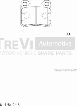 Trevi Automotive PF1611 - Bremžu uzliku kompl., Disku bremzes ps1.lv