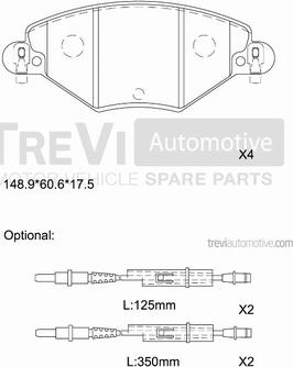 Trevi Automotive PF1090 - Bremžu uzliku kompl., Disku bremzes ps1.lv