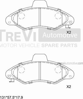 Trevi Automotive PF1047 - Bremžu uzliku kompl., Disku bremzes ps1.lv