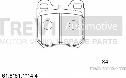 Trevi Automotive PF1036 - Bremžu uzliku kompl., Disku bremzes ps1.lv