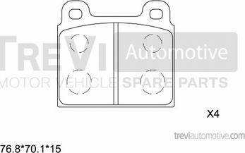 Trevi Automotive PF1031 - Bremžu uzliku kompl., Disku bremzes ps1.lv