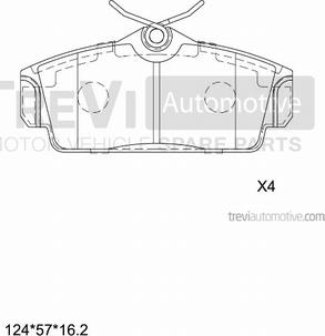 Trevi Automotive PF1028 - Bremžu uzliku kompl., Disku bremzes ps1.lv