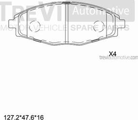 Trevi Automotive PF1071 - Bremžu uzliku kompl., Disku bremzes ps1.lv