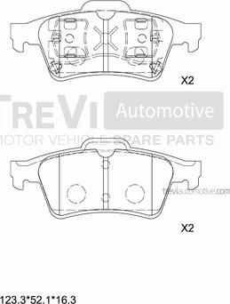 Trevi Automotive PF1158 - Bremžu uzliku kompl., Disku bremzes ps1.lv