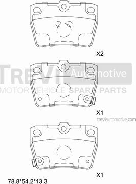 Trevi Automotive PF1153 - Bremžu uzliku kompl., Disku bremzes ps1.lv