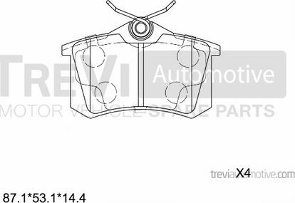 Trevi Automotive PF1132 - Bremžu uzliku kompl., Disku bremzes ps1.lv