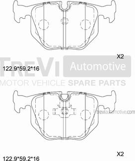 Trevi Automotive PF1129 - Bremžu uzliku kompl., Disku bremzes ps1.lv