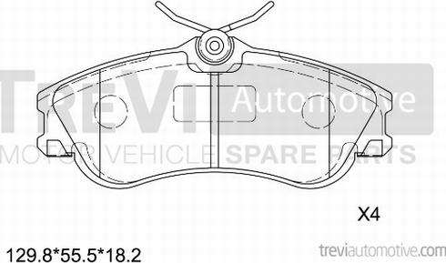 Trevi Automotive PF1126 - Bremžu uzliku kompl., Disku bremzes ps1.lv