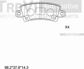 Trevi Automotive PF1173 - Bremžu uzliku kompl., Disku bremzes ps1.lv