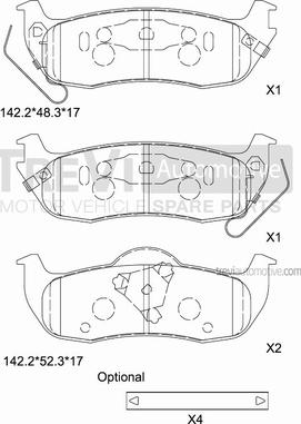 Trevi Automotive PF1385 - Bremžu uzliku kompl., Disku bremzes ps1.lv