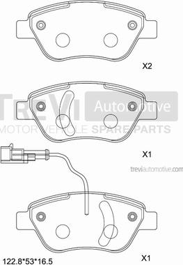 Trevi Automotive PF1321 - Bremžu uzliku kompl., Disku bremzes ps1.lv