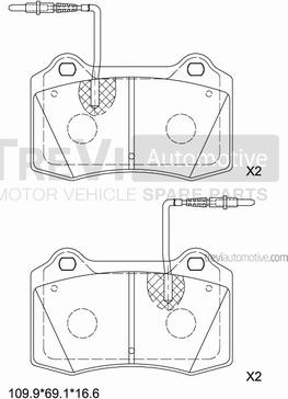 Trevi Automotive PF1323 - Bremžu uzliku kompl., Disku bremzes ps1.lv