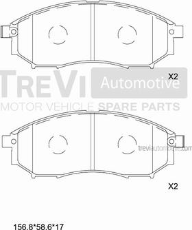 Trevi Automotive PF1295 - Bremžu uzliku kompl., Disku bremzes ps1.lv