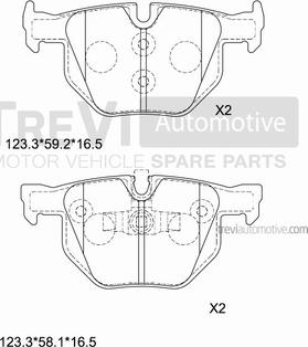 Trevi Automotive PF1269 - Bremžu uzliku kompl., Disku bremzes ps1.lv