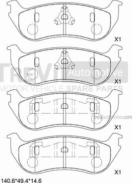 R Brake RB2255-398 - Bremžu uzliku kompl., Disku bremzes ps1.lv