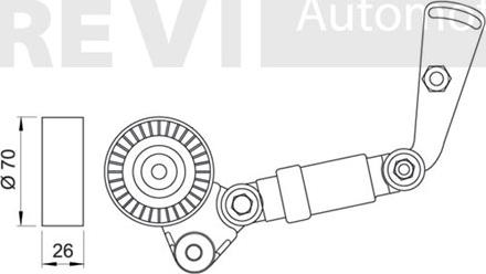 Trevi Automotive TA1931 - Siksnas spriegotājs, Ķīļsiksna ps1.lv