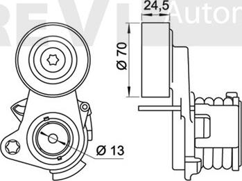 Trevi Automotive TA1932 - Siksnas spriegotājs, Ķīļsiksna ps1.lv