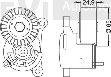 Trevi Automotive TA1491 - Siksnas spriegotājs, Ķīļsiksna ps1.lv