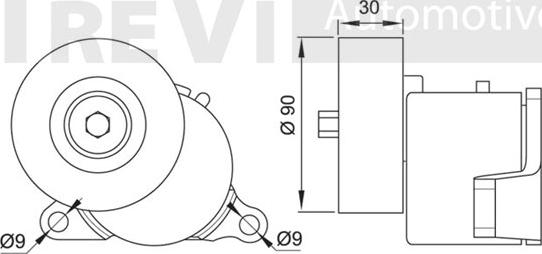 Trevi Automotive TA1599 - Siksnas spriegotājs, Ķīļsiksna ps1.lv