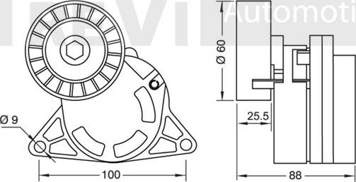 Trevi Automotive TA1541 - Siksnas spriegotājs, Ķīļsiksna ps1.lv