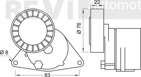 Trevi Automotive TA1525 - Siksnas spriegotājs, Ķīļsiksna ps1.lv